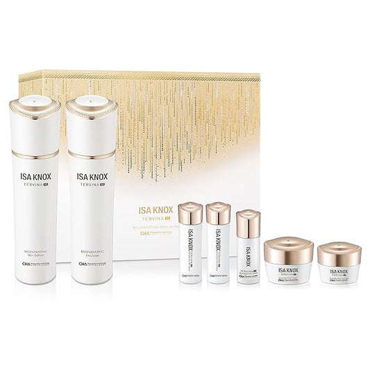 ISA KNOX TE'RVINA AD Regenerating Skincare Set (12.7fl oz) - Hydrating, Nourishing & Firming Toner & Moisturizer Set for Youthful and Radiant Skin, Placenta, Rose Absolute-GlimoraGlow