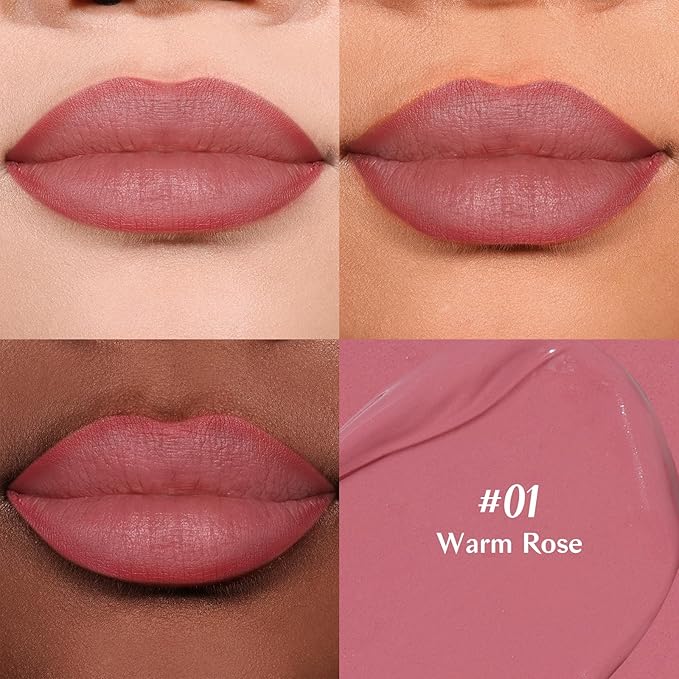2-IN-1 Lip Liner and Lip Stain, High Pigmented Long Lasting Velvet Lip Tint, Well-Defined Lipliner, Weightless Waterproof Not Animal Tested, Matte Finish Makeup-GlimoraGlow