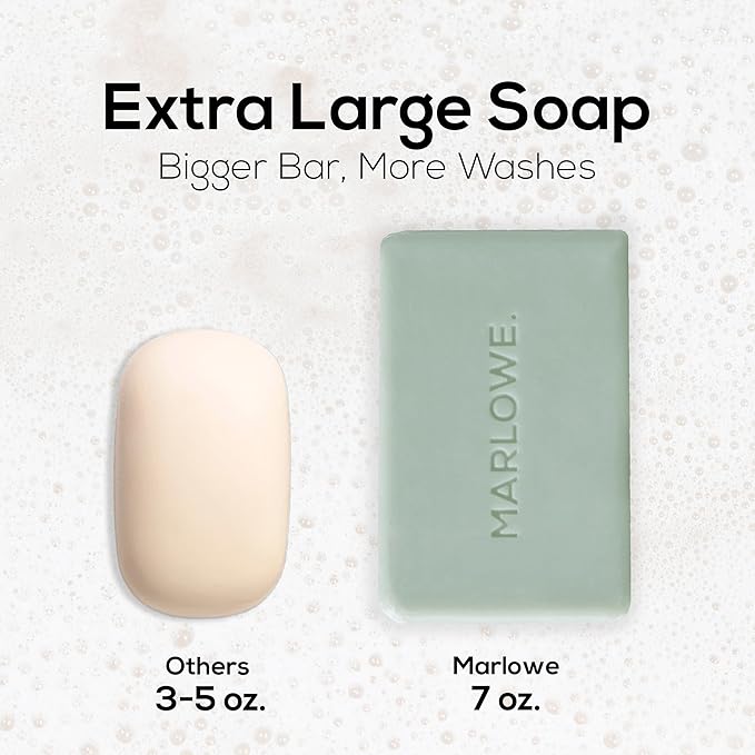 MARLOWE. No. 108 Lightly Exfoliating Soap Bar, 7oz (6 Bars) Polishing, Moisturizing & Cleansing Bar Soap for Men, Made with Natural Ingredients-GlimoraGlow