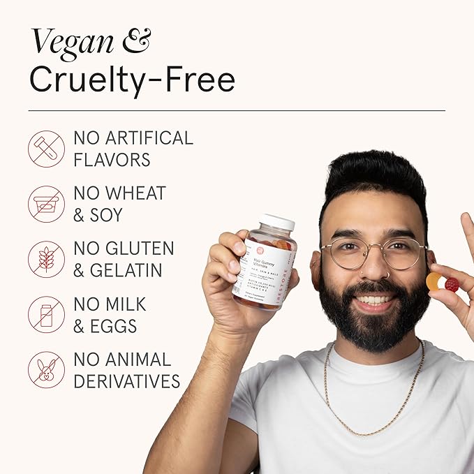 iRestore Hair Gummy Vitamins, Vegan Biotin Gummies for Hair Skin and Nails Gummies, Hair Gummies, Biotin Gummies for Hair Growth Biotin Vitamins Hair Vitamins Gummies for Women & Men, Biotin 10000mcg-GlimoraGlow