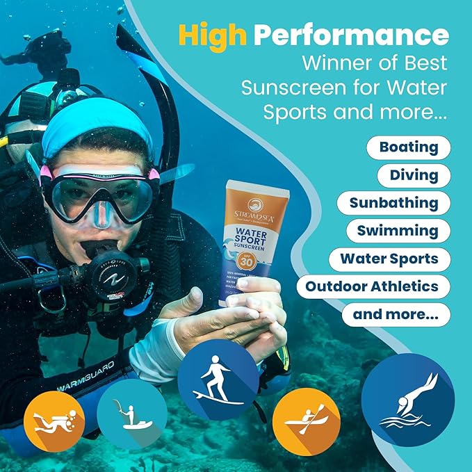 STREAM 2 SEA SPF 20 Biodegradable Mineral Sunscreen, 3 Fl oz Paraben Free Non Greasy and Moisturizing Reef Safe Sunscreen For Face and Body Protection Against UVA and UVB-GlimoraGlow