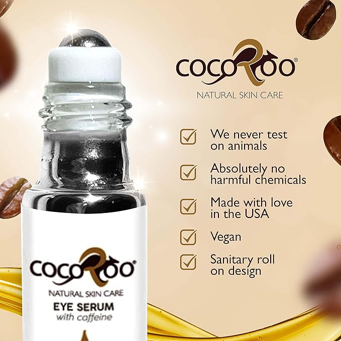 Caffeinated Eye Serum, Nutrient-Dense, 100% Pure, Natural & Vegan (Unscented)-GlimoraGlow