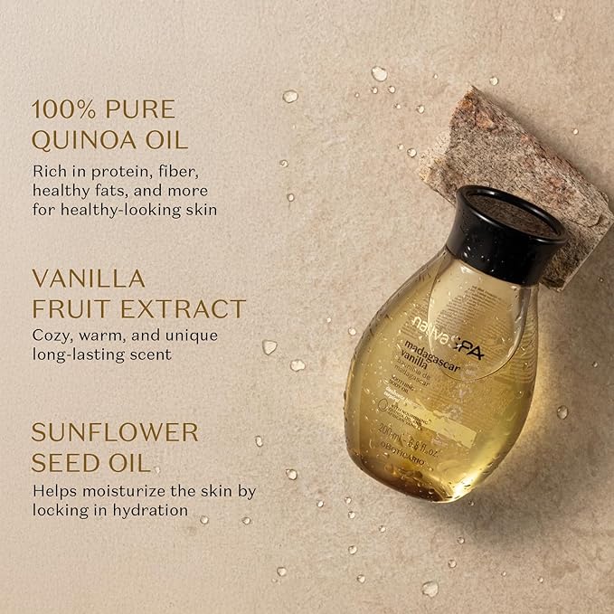 Nativa SPA by O Boticário, Madagascar Vanilla Body Oil, Soothing & Moisturizing, 6.8 Ounce-GlimoraGlow