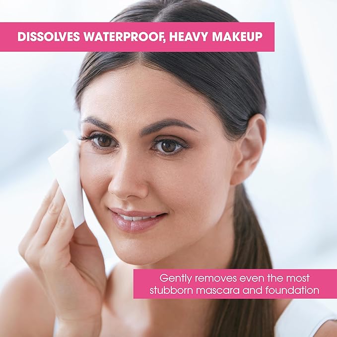 Diamond Wipes Face Cleansing and Waterproof Makeup Remover Wipes, Case of 500 Wipes, Alcohol Free Wipes with Vitamin E-GlimoraGlow