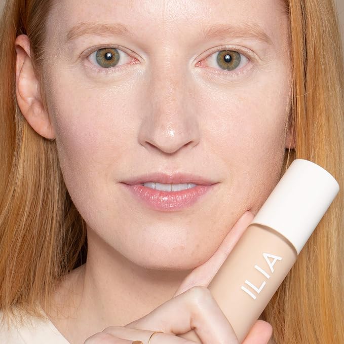ILIA - True Skin Serum Foundation | Non-comedogenic, Cruelty-Free, Vegan, Weightless Feel, Buildable Coverage, Safe For Sensitive Skin (Formentera SF1)-GlimoraGlow