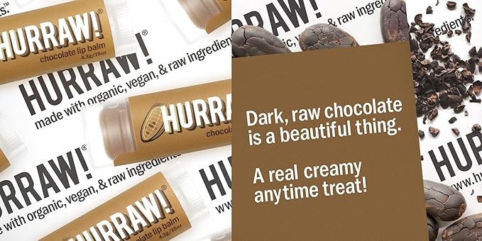Hurraw! Vanilla Bean, Root Beer, Chocolate Lip Balms, 3 Pack Bundle: Organic, Certified Vegan, Cruelty and Gluten Free. Non-GMO, 100% Natural Ingredients. Bee, Shea, Soy and Palm Free. Made in USA-GlimoraGlow