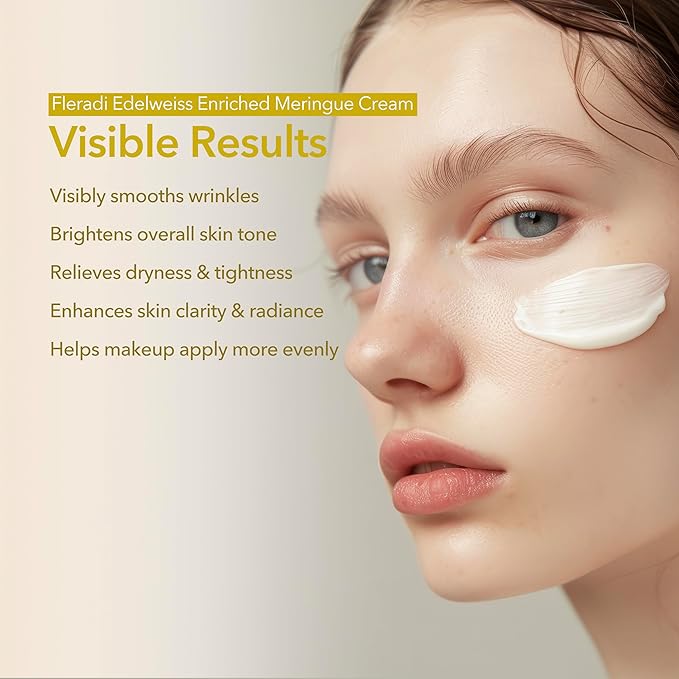 Edelweiss Face Cream for Women and Men – Korean Night Moisturizer with 30% Edelweiss Extract (Natural Power), Deep Hydration for Dry Skin (Advanced Barrier Care)-GlimoraGlow