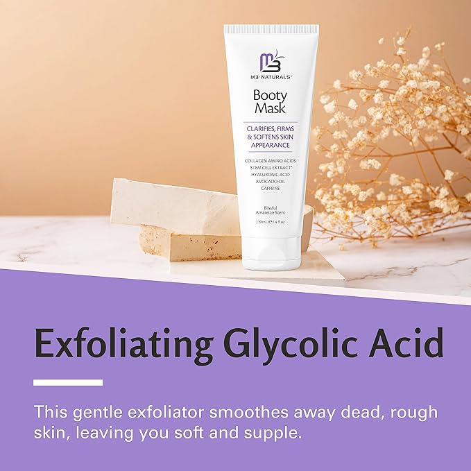 Moisturizing Butt Mask for Women - Butt Firming Mask and Caffeine Cellulite Cream for Thighs and Buttocks with Collagen - Clarifying Butt Firming Cream for Cellulite KP and Dry Skin by M3 Naturals-GlimoraGlow