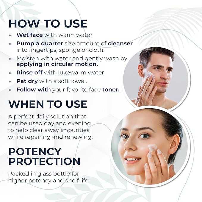 Hydrating Face Cleanser - Coconut Milk & Honey 4oz | Nourishing Daily Cleanser for All Skin Types — Gentle Non-Drying Formula, Fragrance-Free with Jojoba Oil & Aloe, Ideal for Sensitive Skin-GlimoraGlow