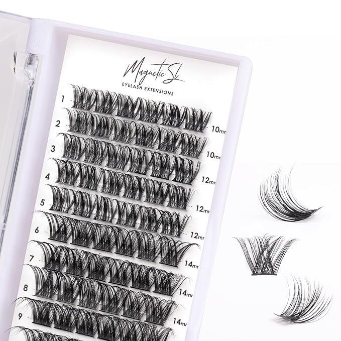 Cluster Lashes 72 Individual Lashes Clusters Eyelash Extensions False Eyelashes DIY Lash Extension Kit Reusable False Eyelashes Natural Look Mix 10-16mm C D Curl-DM01-GlimoraGlow