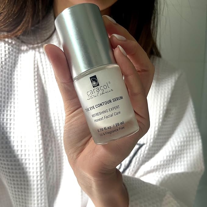 Revitalizing Eye Serum w/Snail Secretion Filtrate, Vitamin E, Chamomile & Aloe Vera - Under Eye Care for Moisturizing and Hydrating - No Parabens & No Sulfates (0.70 fl. oz)-GlimoraGlow