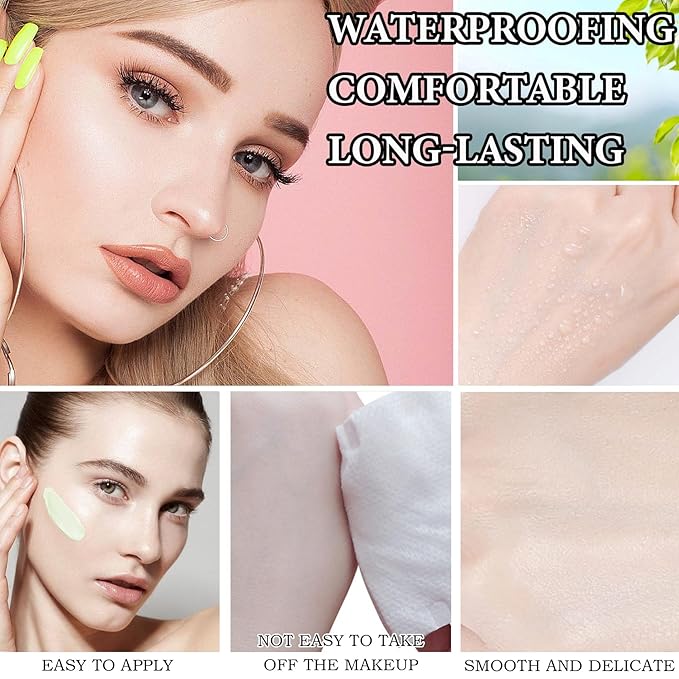 1 Pcs One Step Color Corrector,Natural Isolation Cream,Face Primer Makeup Tricolor Moisturizer,Oil Control & Moisturizing Skin Tone Correcting Primer Concealer Foundation Set B-GlimoraGlow