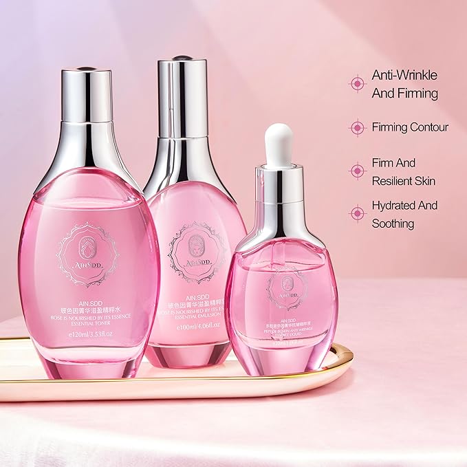 Hyaluronic Acid Anti Aging Skin Care Set Daily Skincare Kit For Women Gift Set 7 Pieces Women Beauty Set-GlimoraGlow