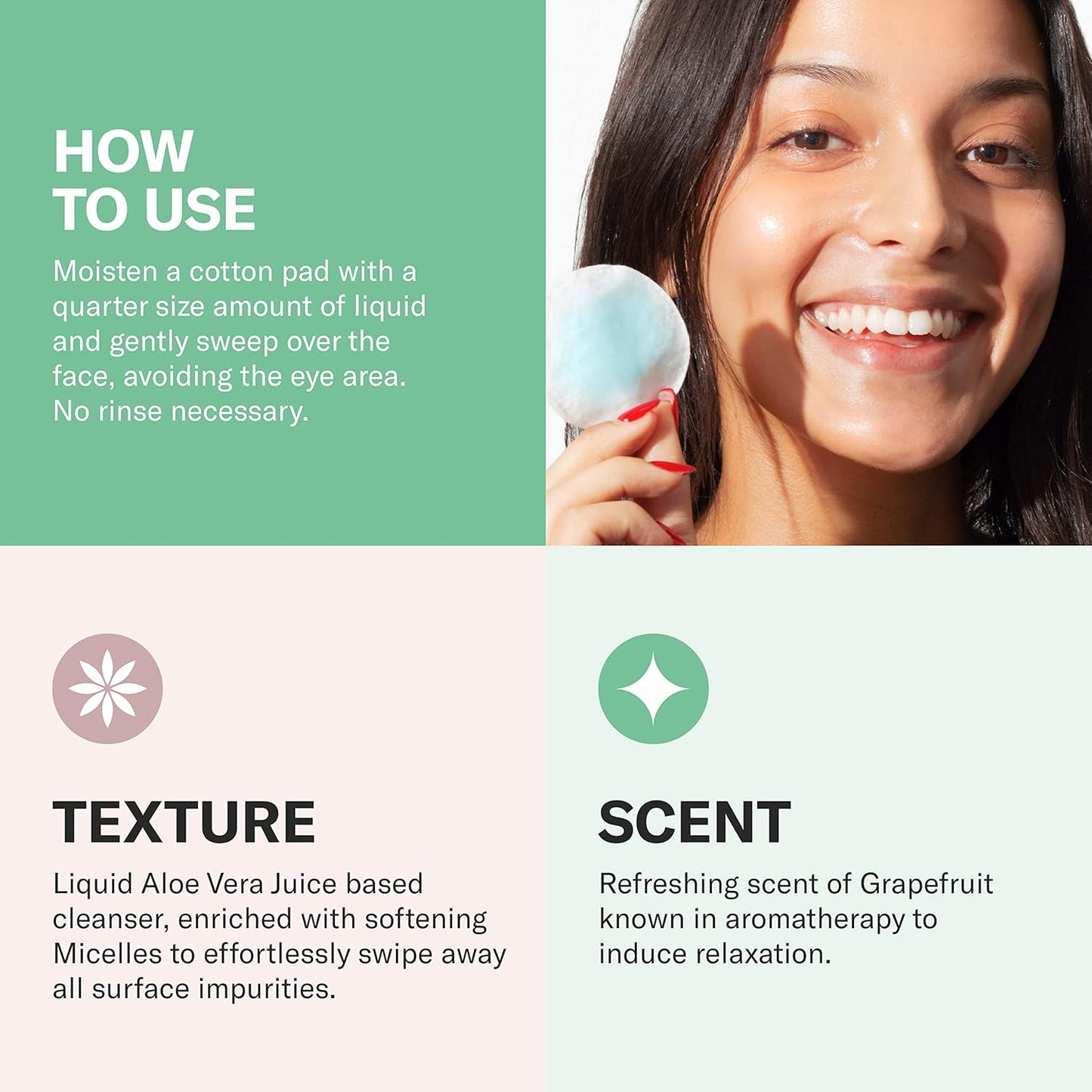 ODACITE Odacité Facial Cleanser with Foam - Blue Aura Cleansing Water Facial Wash with Neem, Holy Basil & Turmeric - No-Rinse Micellar Water Removes Pollution, Impurities & Makeup, 4.0 fl. Oz-GlimoraGlow