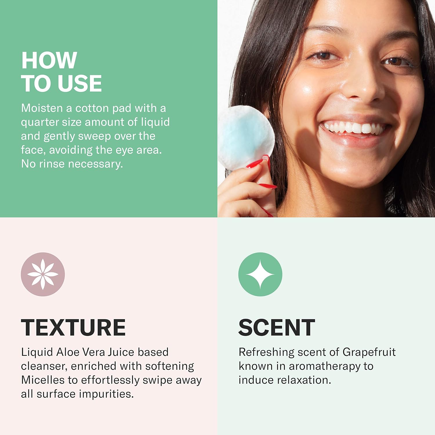 ODACITE Odacité Facial Cleanser with Foam - Blue Aura Cleansing Water Facial Wash with Neem, Holy Basil & Turmeric - No-Rinse Micellar Water Removes Pollution, Impurities & Makeup, 4.0 fl. Oz-GlimoraGlow