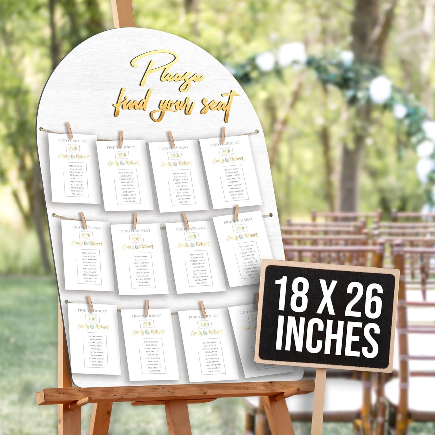 Wedding Seating Chart Board Display for Wedding Reception - Rustic Seating Chart for Reception Display, Find Your Seat Sign Wood Board Decor Ideas