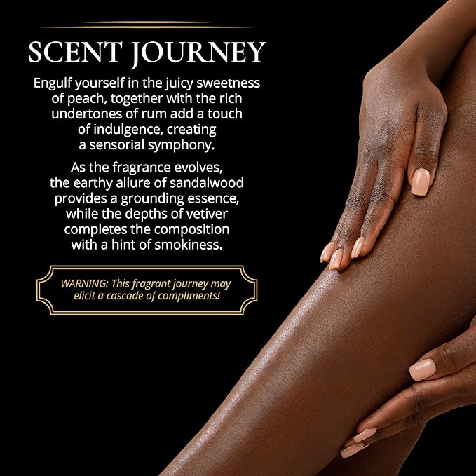 LUXURY LIFE BUTTER - Irresistibly Scented Body Butter with Hyaluronic Acid for Ultimate Moisture. Luxurious Natural Fragrance. Hydrates for a Non-Greasy Glamorous Glow, Peach Smoke, 5 oz.-GlimoraGlow