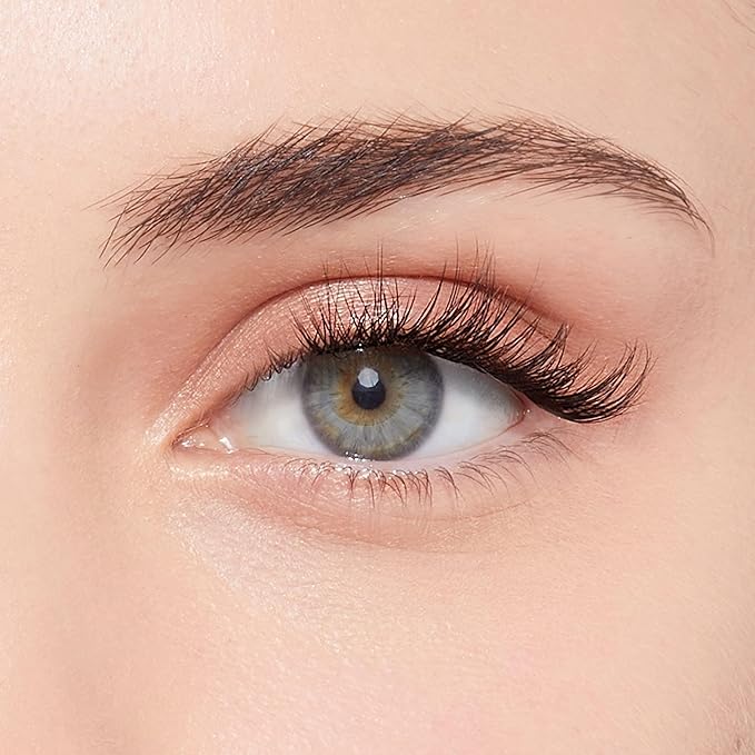 KISS imPRESS Falsies Press On Self Adhesive Eyelashes, 12mm-14mm Natural Volume Press On Lashes, Black, No Glue Needed, Invisible Band, 20 Lash Clusters & Non-Stick Applicator - Natural-GlimoraGlow