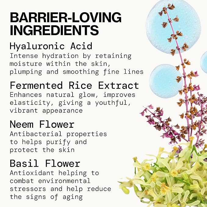 Pacifica Face Oil Serum - Flower Fix Bi-Phase Hydrating Skin Barrier - w/Hyaluronic Acid & Natural Botanical Ingredients - for Dry Sensitive Skin Vegan & Cruelty-Free Dermatologist Approved-GlimoraGlow