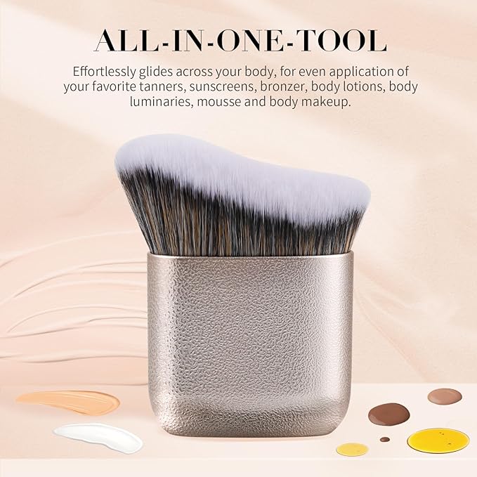 docolor Self Tanner Brush Body Makeup Brush for Flawless Face and Body Makeup, Sunless Tanner Blending Brush Body Brush for Self Tanner, Bronzer, Foundation, Vegan & Cruelty Free-GlimoraGlow