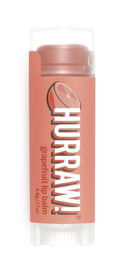 Hurraw! Grapefruit Lip Balm: Organic, Certified Vegan, Cruelty and Gluten Free. Non-GMO, 100% Natural Ingredients. Bee, Shea, Soy and Palm Free. Made in USA-GlimoraGlow