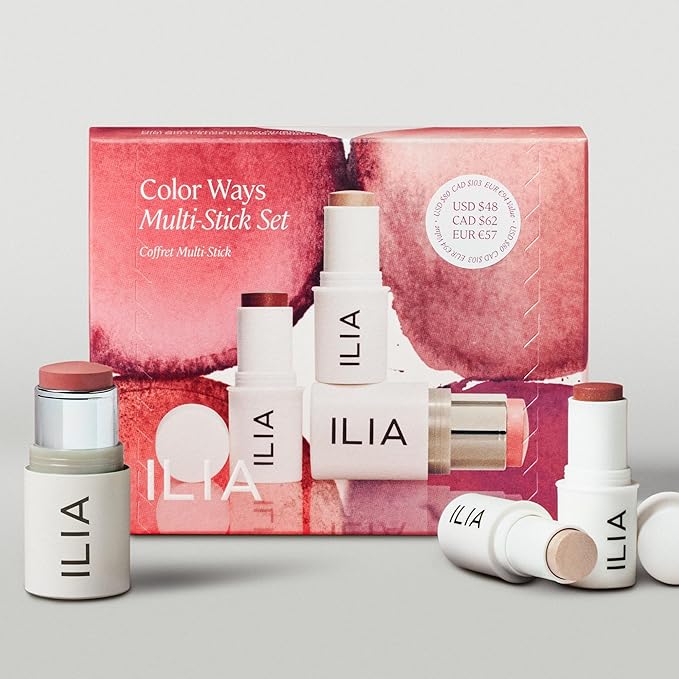 ILIA - Natural Color Ways Multi-Stick Set For Cheeks + Lips | Non-Toxic, Vegan, Cruelty-Free, Clean Makeup-GlimoraGlow