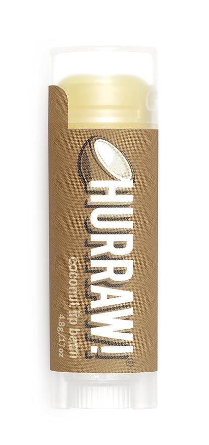 Hurraw! Coconut Lip Balm: Organic, Certified Vegan, Cruelty and Gluten Free. Non-GMO, 100% Natural Ingredients. Bee, Shea, Soy and Palm Free. Made in USA-GlimoraGlow