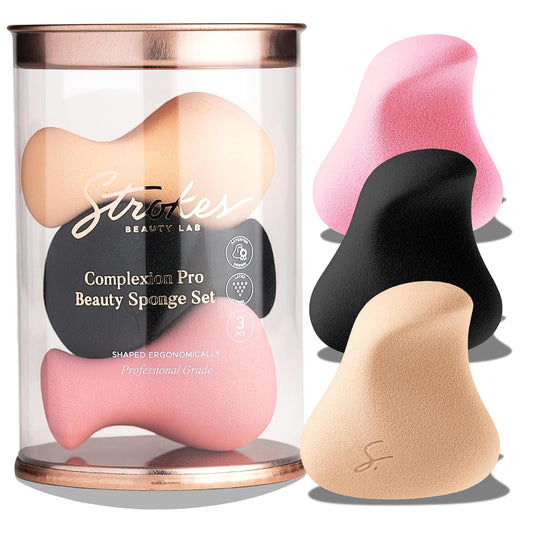 Original Beauty Blender Makeup Sponge Applicator for Powder, Cream & Liquid, Beauty Tools Puff, Streak Free Application, Vegan, Cruelty Free Made in USA, Mix Color Set-GlimoraGlow