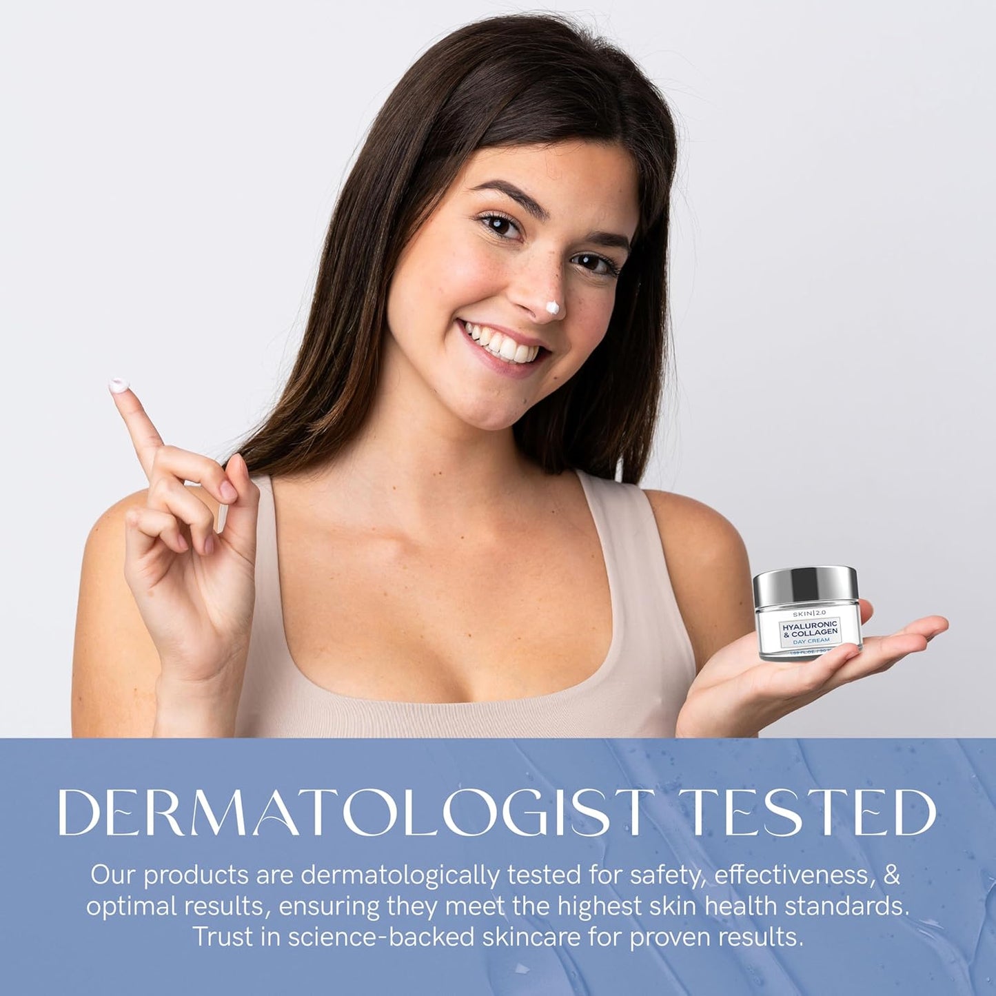 Hyaluronic Acid & Collagen Face Moisturizer - Dermatologist Tested, Anti-Aging, Restores Elasticity - Hydrating, Clean Beauty, Cruelty-Free Korean Skincare for All Skin Types - 1.69 Fl oz-GlimoraGlow