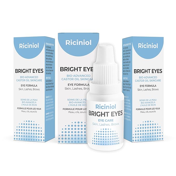 Bright Eyes - Under Eye, Puffy Eyes, and Dark Circle Treatment, Bio-Adnvanced Castor Oil Skin Care Around the Eyes, Enriched with Vitamins C, E and Lavender Essential Oil, 15ml (Pack of 3)-GlimoraGlow