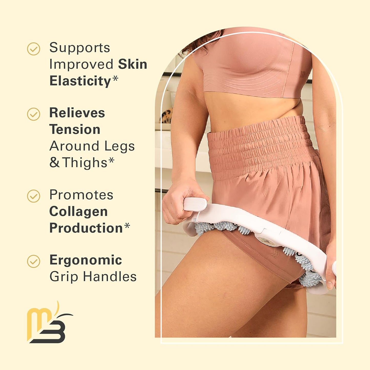Anti Cellulite Oil and Lymphatic Drainage Massager Kit | Fascia Blaster for Contoured & Smoother Skin | Muscle Roller for Sore Arms, Legs, and Stomach, 8 fl oz by M3 Naturals-GlimoraGlow