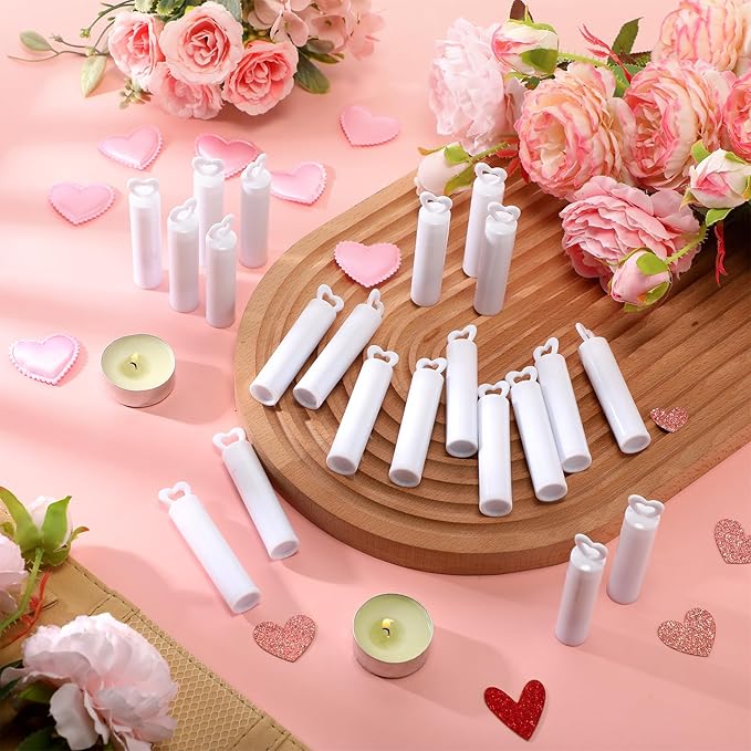 100 Pcs Lip Balm Bulk Heart Shape Lip Balm Jasmine Scented Beeswax Lip Balm Moisturizing Lip Balm Add Your Own Labels for Teacher Baby Shower Coworkers Friend Gift-GlimoraGlow