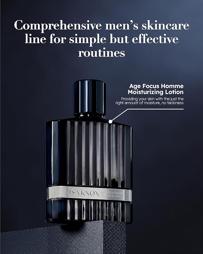 ISA KNOX Age Focus Homme (Face Emulsion, 5.1fl oz) - Hydrating Facial Moisturizer to Soothe and Moisturize Shaving-Irritated Skin for a Refreshing Sensation by LG Beauty. Niacinamide, Adenosine.-GlimoraGlow