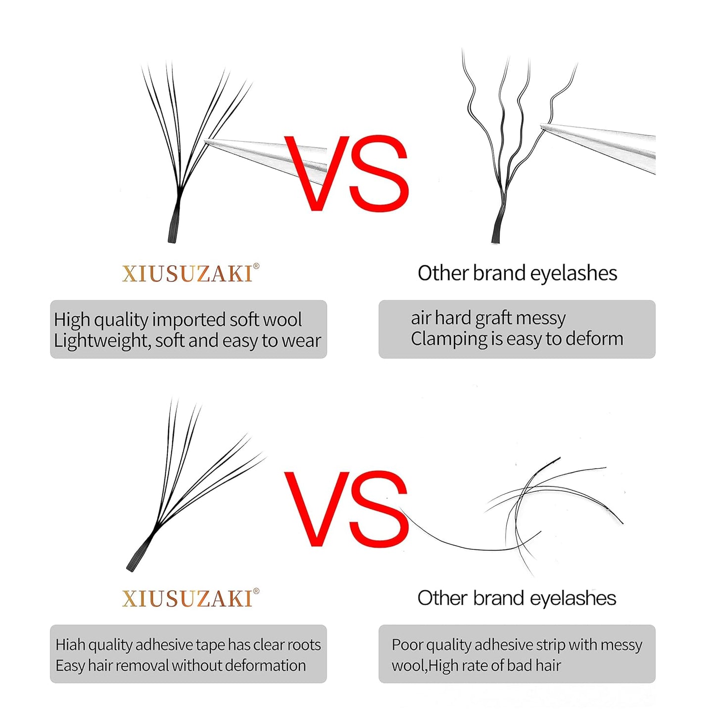 Double Tips 4D W Eyelash Extensions Supplies Thick w lash 0.07mm D curl Mix Tray 8-15mm Premade Fans Russian Volume Faux Mink Matte 12 rows Cluster pre Fanned Eye Lashes(4D-Double Tips-0.07D-11mm)-GlimoraGlow