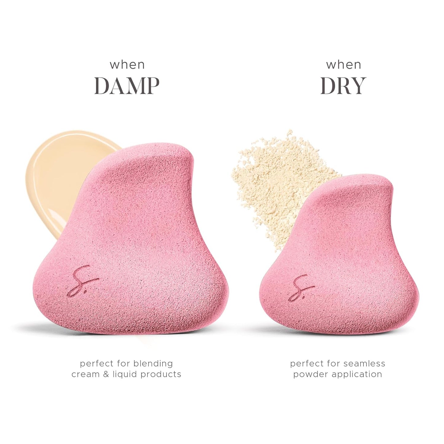 Original Beauty Blender Makeup Sponge Applicator for Powder, Cream & Liquid, Beauty Tools Puff, Streak Free Application, Vegan, Cruelty Free Made in USA, Pink-GlimoraGlow