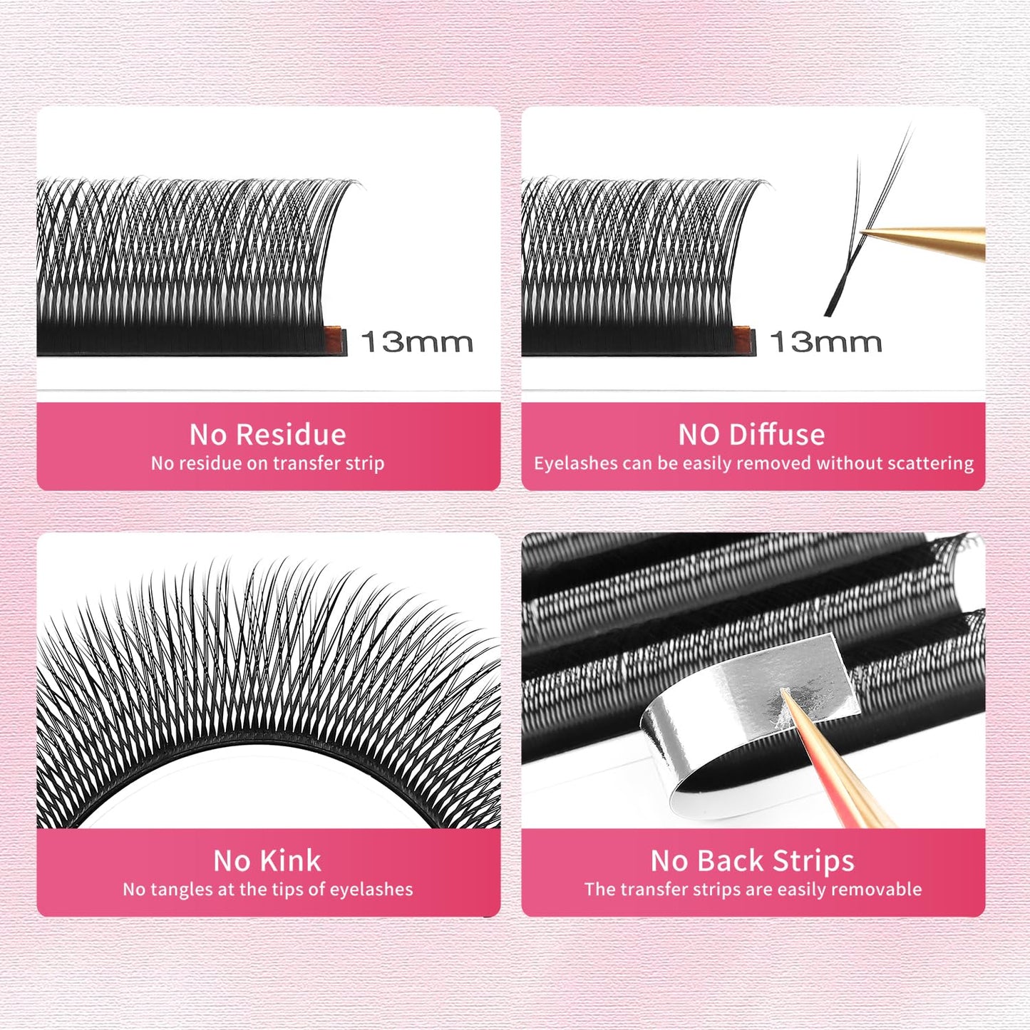 Lash Extensions Slant Flying YY Lashes 0.07mm Thickness Eyelash Extensions D Curl Lashes Mix 8-15mm Soft Lash Trays Natural Matte Black False Eyelashes(Slant Flying YY-0.07-D,8-15mm)-GlimoraGlow