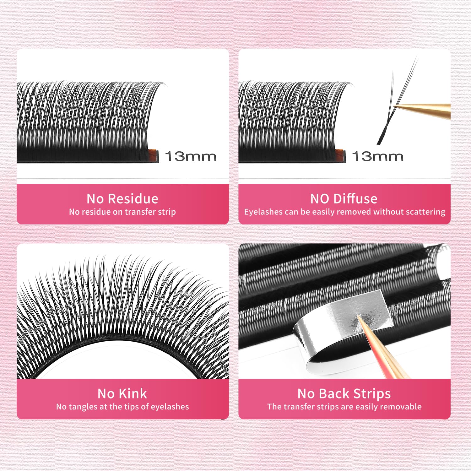 Lash Extensions Slant Flying YY Lashes 0.07mm Thickness Eyelash Extensions D Curl Lashes Mix 8-15mm Soft Lash Trays Natural Matte Black False Eyelashes(Slant Flying YY-0.07-D,8-15mm)-GlimoraGlow