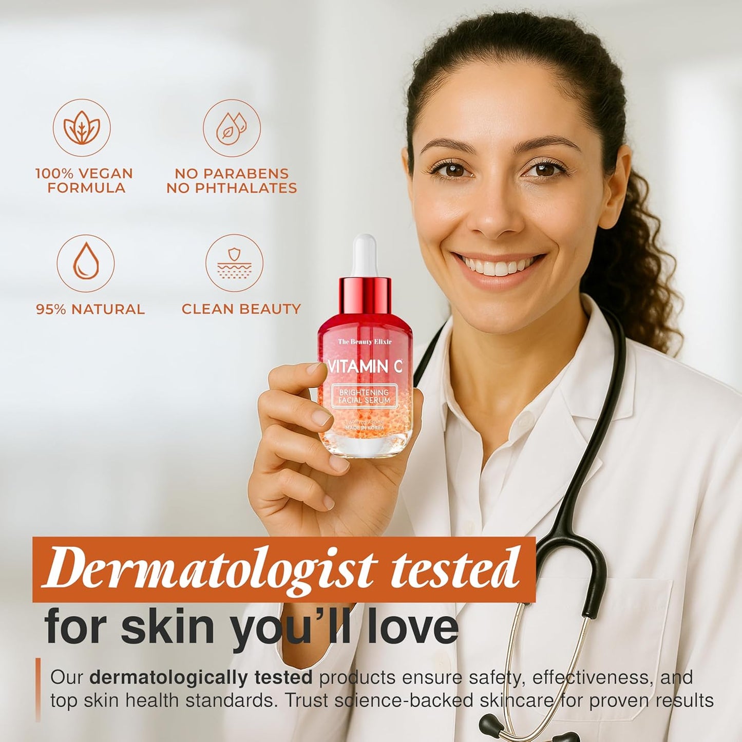 Vitamin C Serum For Face - Dermatologist Tested - Anti-Aging & Dark Spot Remover - Brightening, Clean Beauty, Cruelty-Free, Korean Skin Care for Glass Skin - All Skin Types - 1.69oz-GlimoraGlow