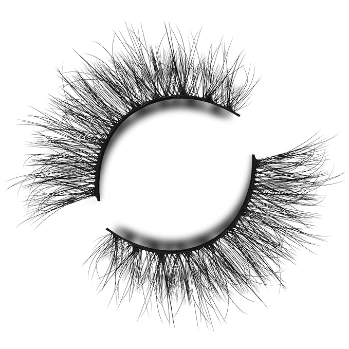 Fake Lashes Natural Wispy Lashes Airy Volume Faux Mink Lashes Fluffy Long False Eye Lashes Sets Pack 18MM Reusable Eyelashes A05-GlimoraGlow