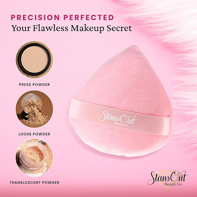 StansOut Beauty Velvet Makeup Puff Set (2-Pack) - Luxuriously Soft Powder Puffs for Seamless Face Makeup Application - Premium Quality - Perfect for Flawless On-the-Go Touch-Ups-GlimoraGlow