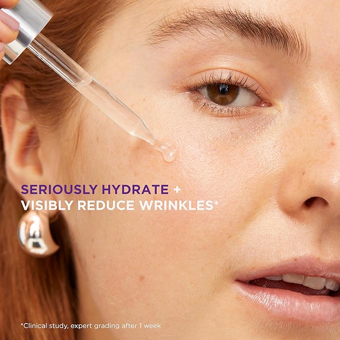 L'Oreal Paris Revitalift 1.5% Pure Hyaluronic Acid Serum for Face, Anti Aging Serum to Hydrate Skin & Reduce Wrinkles, Fragrance Free Skin Care for All Skin Types, 1 Oz-GlimoraGlow