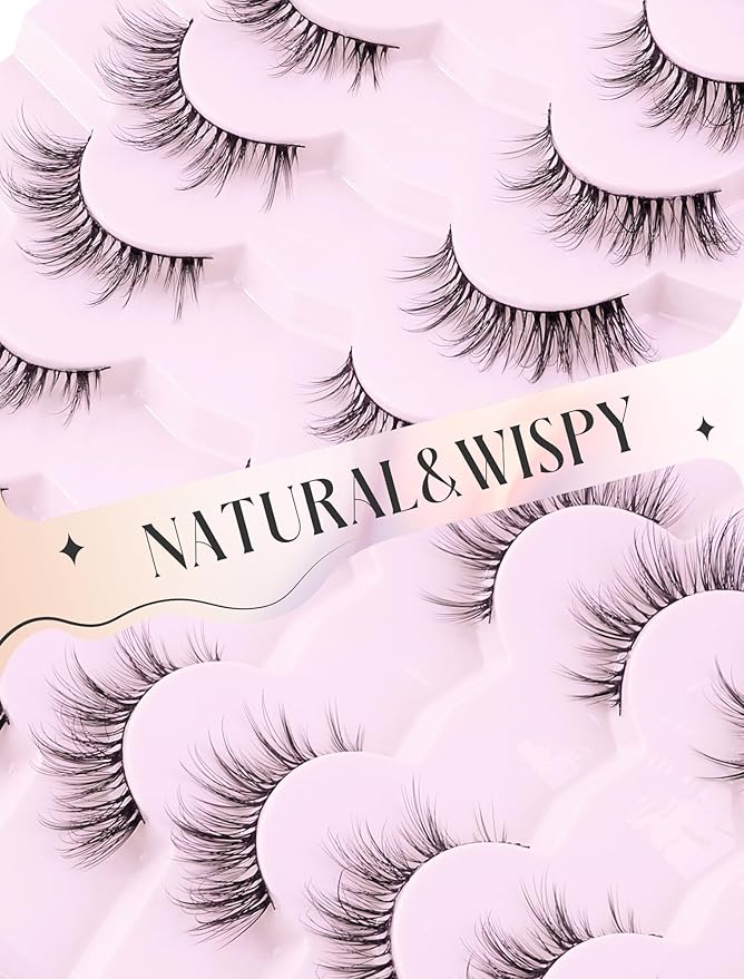 False Eyelashes Cat Eye Lashes Wispy Lashes Fake Lashes Natural Lashes Fake Eyelashes Natural Eyelashes Mink Lashes UP14-GlimoraGlow