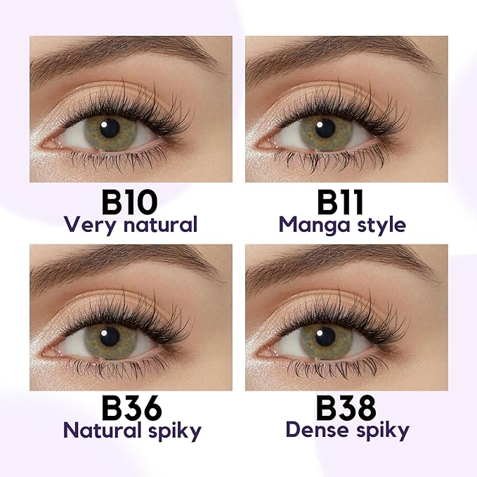 GAQQI Bottom Lash Clusters Natural Bottom Lashes Clear Band, DIY Lash Extensions Lower Lashes, Soft & Comfortable Thin Band Bottom Eyelashes Wispy Daily Style 5mm+6mm 48pcs(B10)-GlimoraGlow