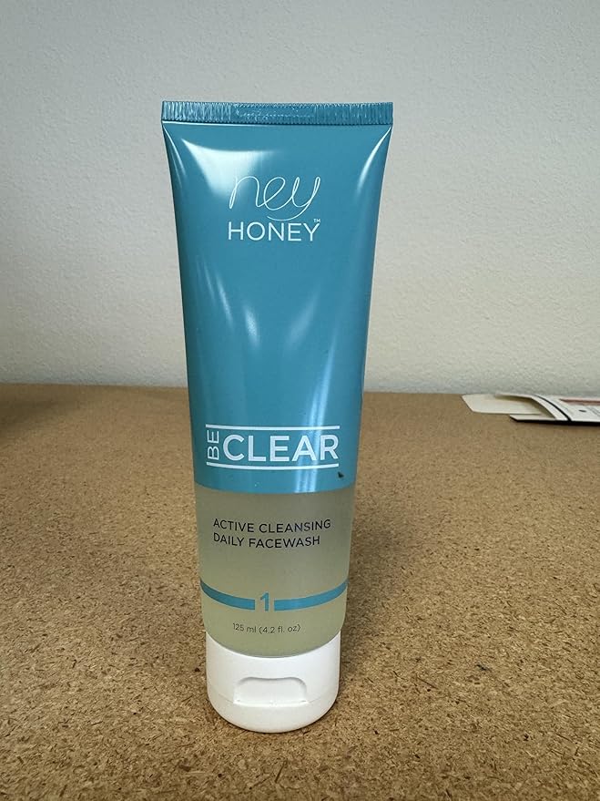 Hey Honey Skincare Be Clear Acne Routine | Daily Active Cleansing Face Wash | Youth & Young Adults, Blemishes Prone | Propolis & Gentle Exfoliating Acids | Fast & Long Lasting Oil Control | 5 fl oz-GlimoraGlow