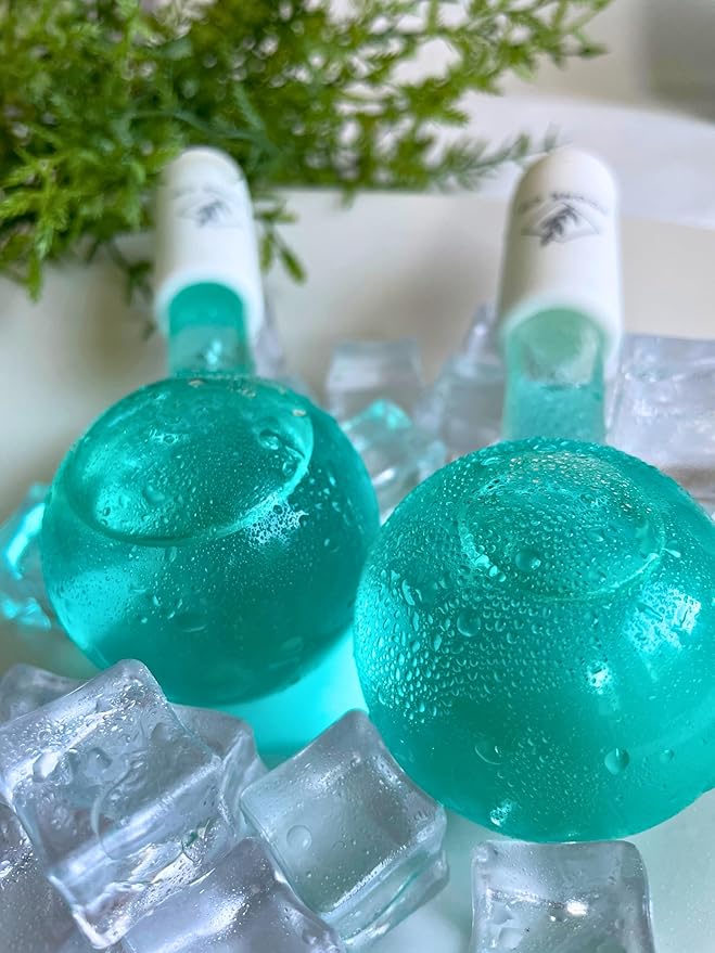 Ice Globes for Face - 2 Pack Cryo Globes for Face, Neck, & Eyes - Skin Care Tools for Dark Circles, Wrinkles, & Collagen Production - Facial Globes for Daily Beauty Routines-GlimoraGlow