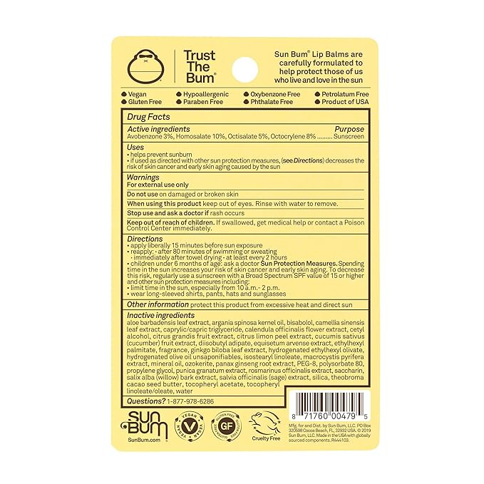 Sun Bum SPF 30 Sunscreen Lip Balm | Vegan and Cruelty Free Broad Spectrum UVA/UVB Lip Care with Aloe and Vitamin E for Moisturized Lips | Variety Pack |.15 oz-GlimoraGlow