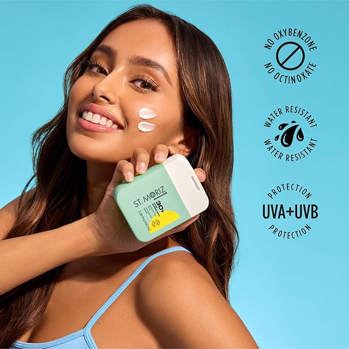 St Moriz Suncare SPF - Sunscreen - Broad Spectrum Protection Water Resistant Sunscreen Moisturizing Lotion + Vitamin E - Oxybenzone & Octinoxate Free - Vegan - Face, 30, Sun Protection Factor (SPF)-GlimoraGlow