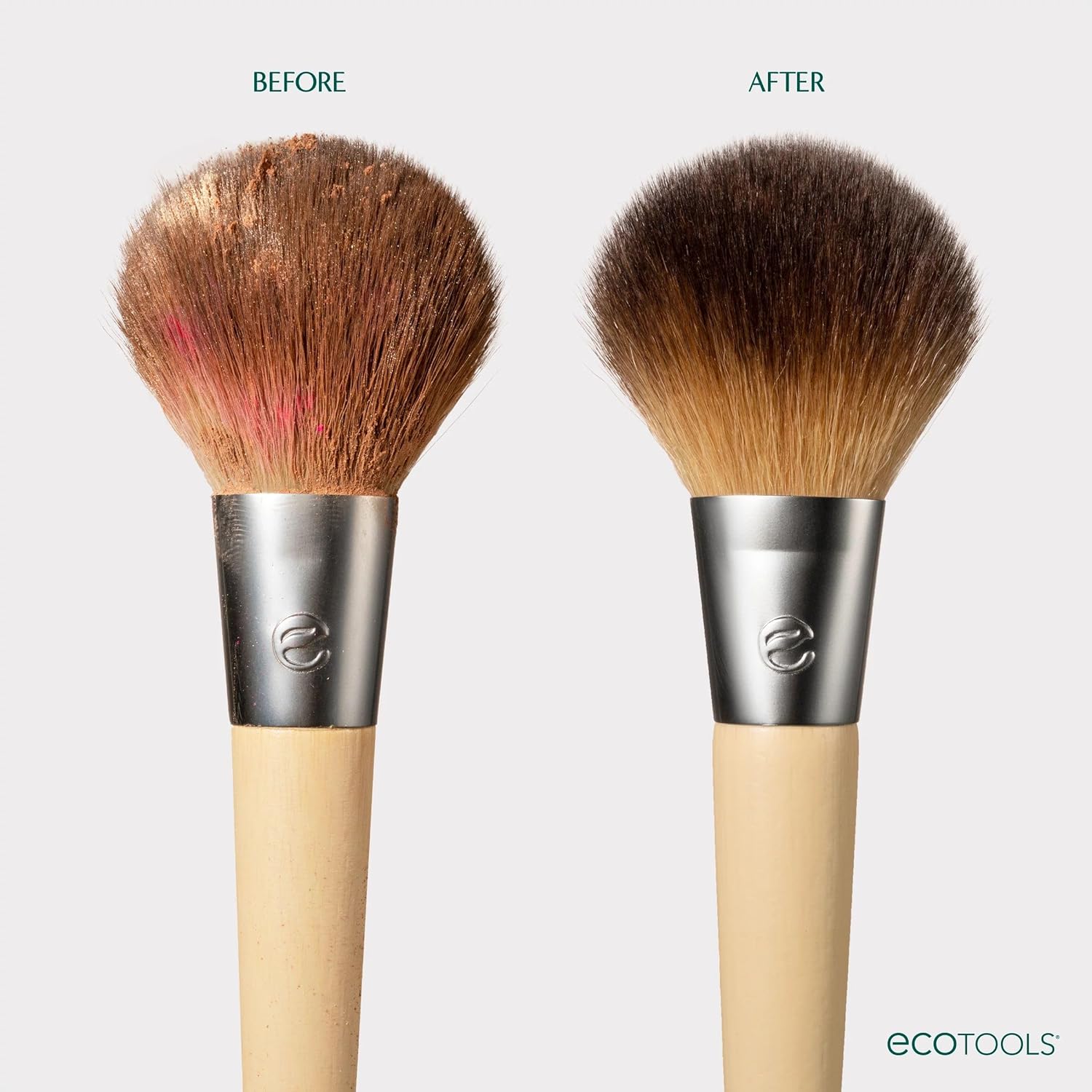 EcoTools Makeup Brush + Sponge Shampoo, Remove Makeup & Impurities From Tools, Sponges, & Puffs, Fragrance-Free Brush Cleanser, No Harsh Chemicals, Vegan, & Cruelty-Free, 8 fl. oz./236 ml. Bottle-GlimoraGlow