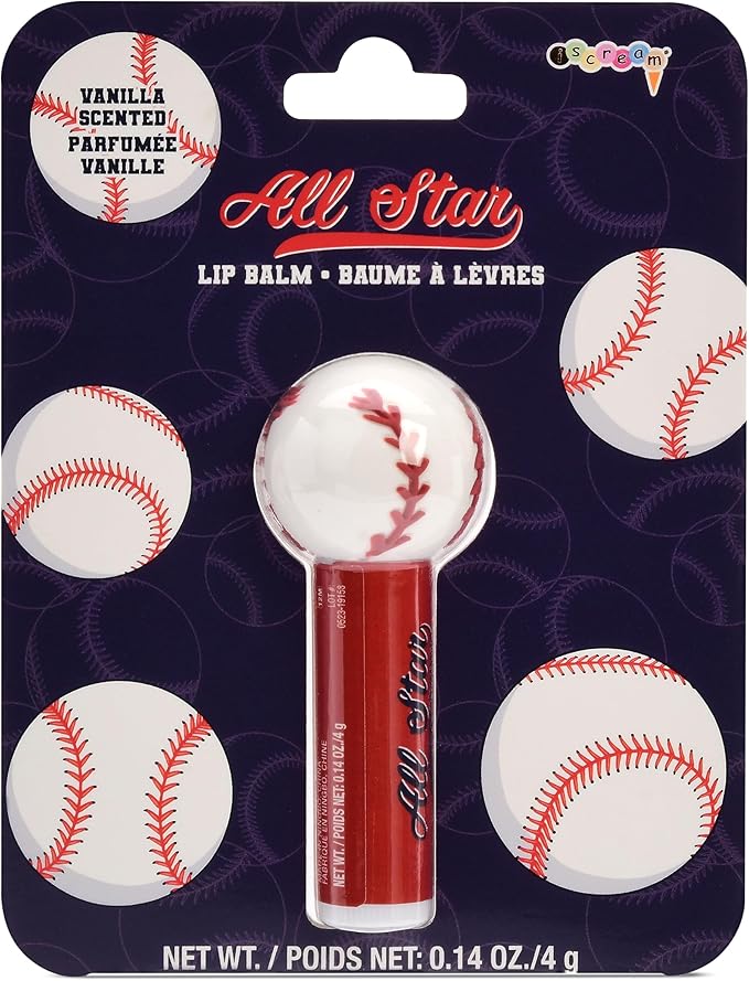 iscream Sport-Tastic Baseball Softball Shaped Vanilla Scented Lip Balm-GlimoraGlow