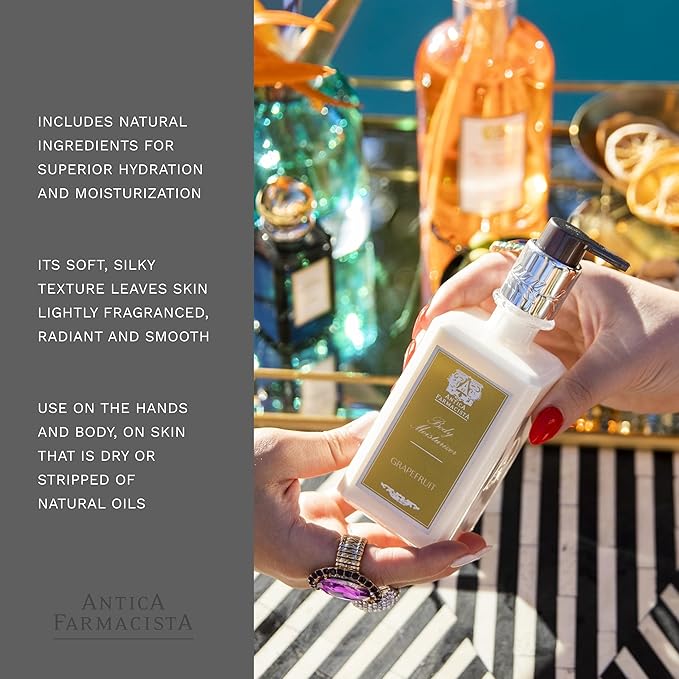 Antica Farmacista Body Moisturizer - Moisturizing Scented Lotion - Premium Body Moisturizer - Luxury Gift for Women & Men - Hand & Skin Hydration - Grapefruit, 10 Fl Oz-GlimoraGlow